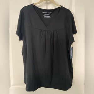 NWT Fishers Finery Women's Black Pajama Top Size L